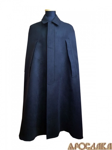 АРТ1002. Пальто-накидка монашеская,без утепления, на подкладе. Ворот отложной, потайная застежка, прорези для рук.