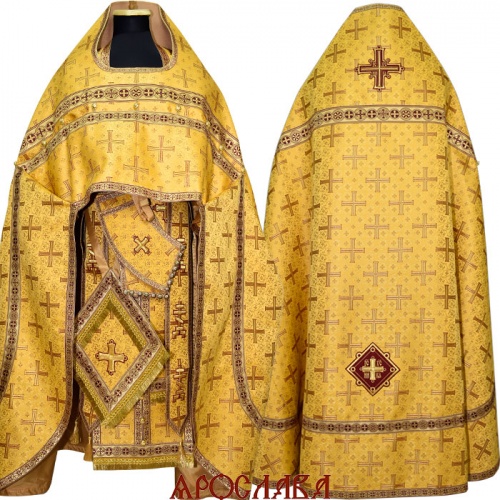 АРТ1176. Риза старообрядческая,  шелк Афон, отделка цветной галун (золото с бордо).