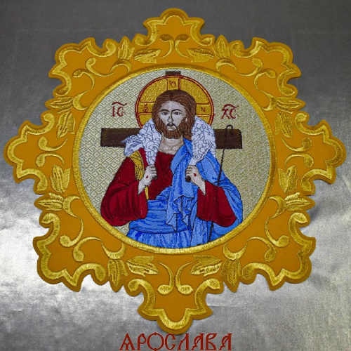 АРТ2526. Икона Добрый пастырь в кресте.