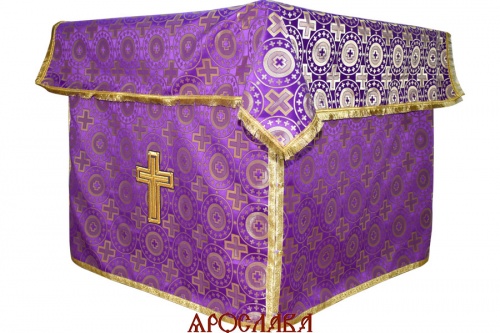АРТ512. Облачение на престол шелк Мирликийский крест крупный, обыденная отделка.