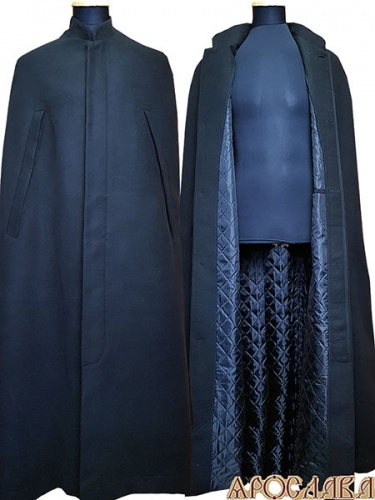 АРТ1000. Пальто-накидка монашеская,утепление синтепоном. Ворот стойка, потайная застежка, прорези для рук.