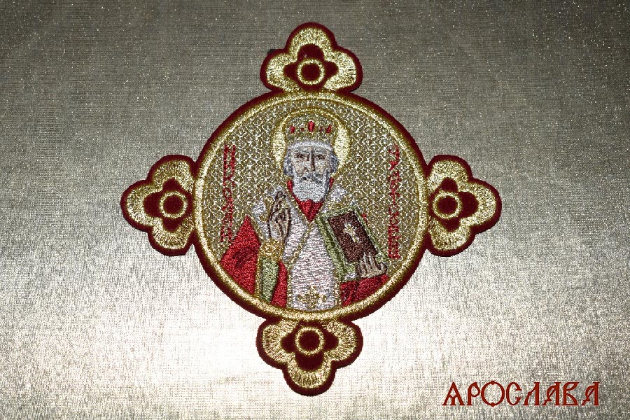 АРТ1517. Икона Святого Николая Чудотворца в кресте.