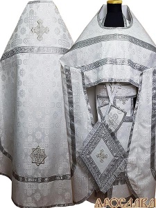 АРТ189. Риза шелк Вифлеем,обыденная отделка (цвет серебро).