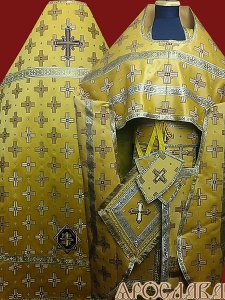 АРТ190. Риза шелк Святительский, обыденная отделка (цвет золото).