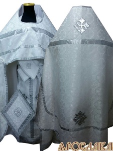 АРТ214. Риза шелк Покров, простая отделка (цвет серебро).