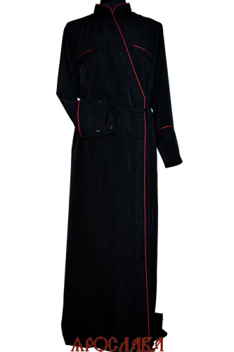 АРТ2800. Подрясник греческий, ткань мокрый шелк. Вышивка рис Виноград увеличеный:ворот, манжеты, карманы,борт. Кант бордового цвета:ворот,манжеты,карманы,борт.