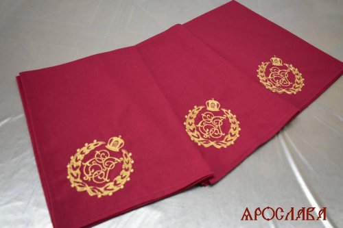 АРТ2804. Плат для причастия вышитый Вензель Владыки.