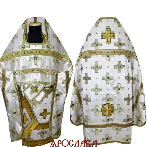 АРТ2824 Риза греческий шелк Прямой крест, отделка цветной галун.